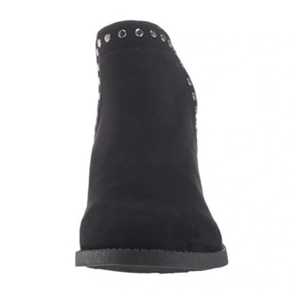 CARLOS SANTANA STUD DETAIL BLACK BOOTIES